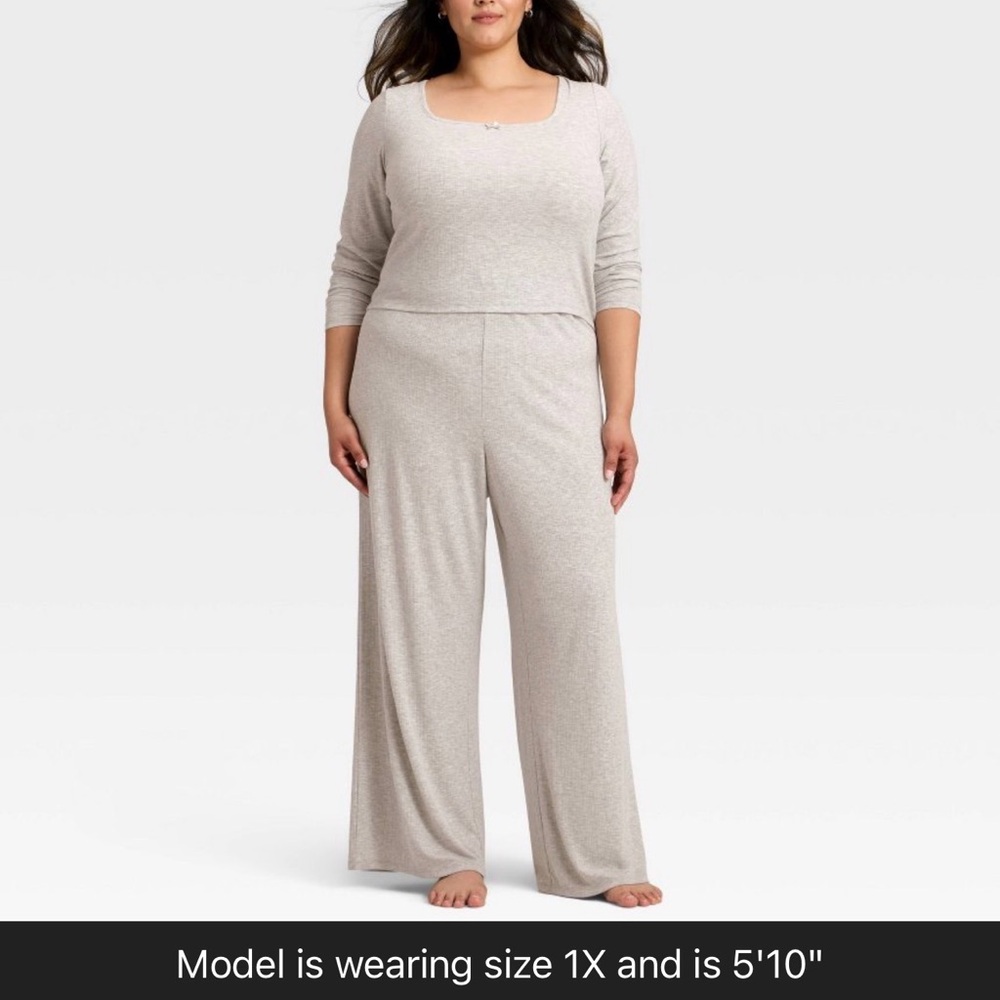 Variegated Ribbed Pajama Pants from Auden plus size
